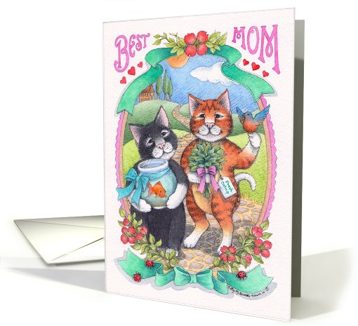Cats Mother's Day Best Mom (Bud & Tony) card (599586)