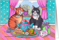 Cats & Mother’s Day Tea (Bud & Tony) card