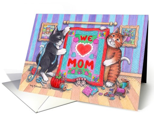 Cats & Mother's Day Quilt (Bud & Tony) card (604811)