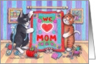 Cats & Mother’s Day Quilt (Bud & Tony) card