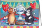 Cats W/Father’s Day Trophy (Bud & Tony) card