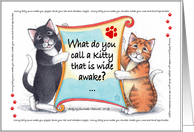 Cat Humor Korny Kitties Birthday Cats ’Catsup’ card