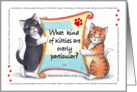 Cat Humor Korny Kitties Birthday Cats ’Purr’fectionists card