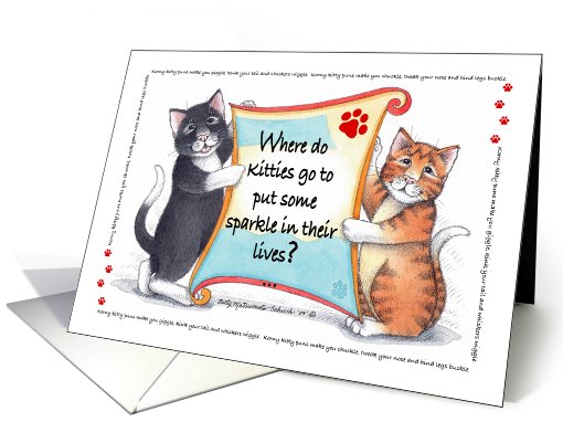 Cat Humor Korny Kitties Birthday Cats 'Glitter Box' card (631997)