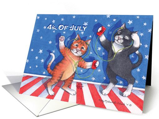 4th Of July Cats (Bud & Tony) card (701941)
