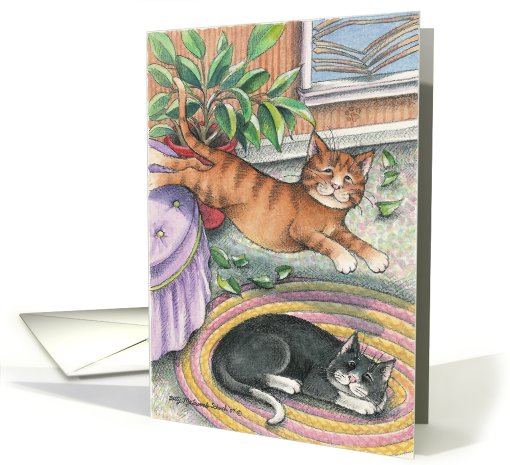 Leap Year Birthday Cats (Bud & Tony) card (764273)