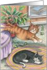 Leap Year Birthday Cats (Bud & Tony) card