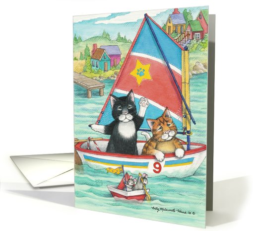 Birthday Cats Sailing (Bud & Tony) card (764517)
