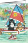 Birthday Cats Sailing (Bud & Tony) card