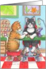 Manicurist Birthday Cats (Bud & Tony) card