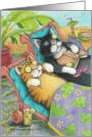 Spa Cats Invitation (Bud & Tony) card