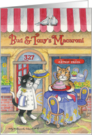 Cats Pasta Feed Invitation (Bud & Tony) card