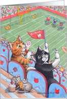 Football Cats Invitation (Bud & Tony) card