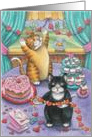 Valentine Party Cats Invitation (Bud & Tony) card