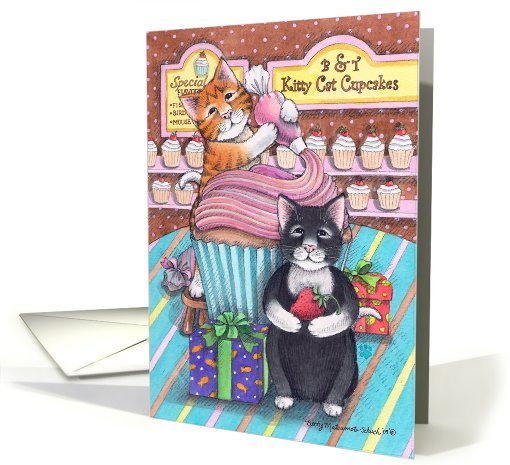 Bake Sale Cats Invitation (Bud & Tony) card (778356)