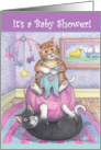 Baby Shower Cats Invite (Bud & Tony) card