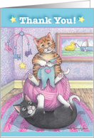 Thank You Cats Blue (Bud & Tony) card