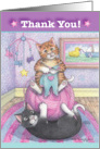 Thank You Cats Pink (Bud & Tony) card