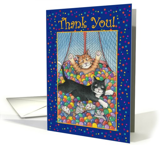 Kids Thank You Cats (Bud & Tony) card (781333)