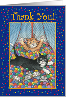 Kids Thank You Cats (Bud & Tony) card