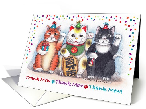 Thank You Lucky Nekko Cats (Bud & Tony) card (781346)