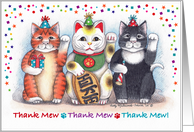 Thank You Lucky Nekko Cats (Bud & Tony) card
