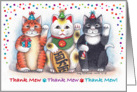 Thank You Lucky Nekko Cats (Bud & Tony) card
