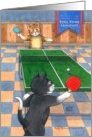 Ping Pong Party Cats Invitation (Bud & Tony) card