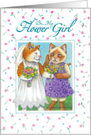 Cats Be My Flower Girl (Cheeto & Michi) card