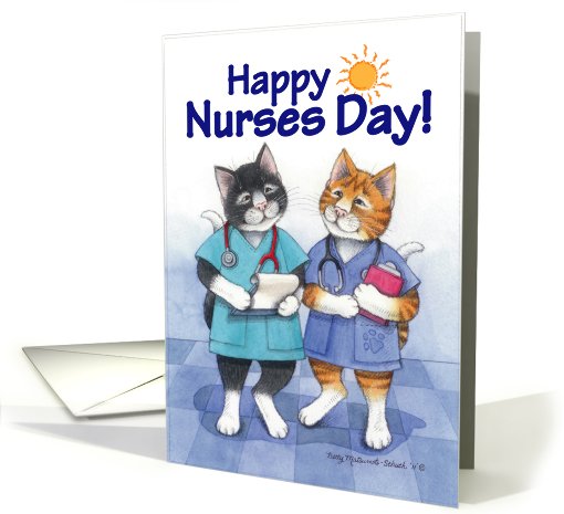 Cats Nurses Day (Bud & Tony) card (793342)