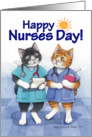 Cats Nurses Day (Bud & Tony) card
