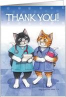 Cats Thank You Veterinarian (Bud & Tony) card