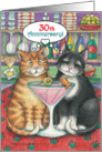 Cats 30th Wedding Anniv. Invite (Bud & Tony) card