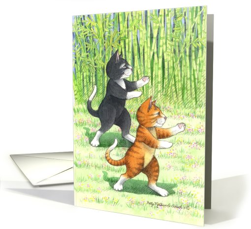 Cats Tai Chi Birthday (Bud & Tony) card (812099)