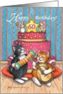 60th Birthday Cats (Bud & Tony) card