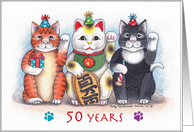 50th Anniversary Congrats Cats (Bud & Tony) card