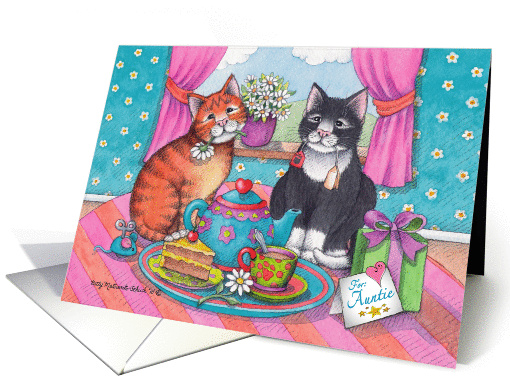 Happy Birthday Auntie Cats (Bud & Tony) card (831852)