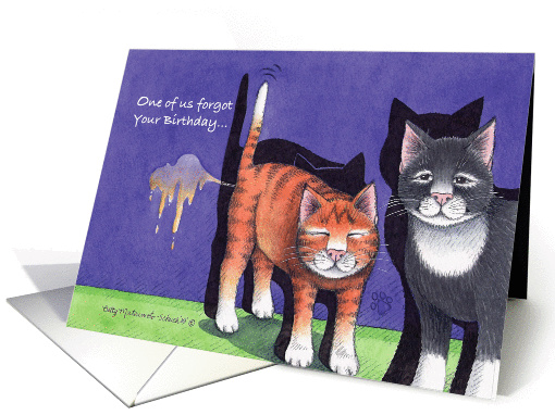 Belated Birthday Cats (Bud & Tony) card (903726)