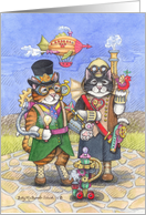 SteamPunk Birthday Cats(Bud & Tony) card