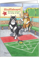 Shuffleboard Birthday Cats (Bud & Tony) card