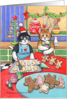 Christmas Cookie Cats (Bud & Tony) card