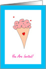 Kid’s Birthday Party Invitation, You Are Invited, Ice Cream Cone card