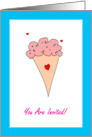 Tween Birthday Party Invitation, You Are Invited, Ice Cream Cone card