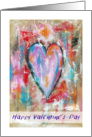 Happy Valentine’s Day, Co-worker, Abstract Art Heart Painting, Grunge card