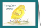 Happy Easter Granddaughter Yellow Chick Bird Baby Chicken Watercolor card