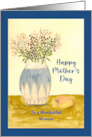 Happy Mother’s Day For Her Wildflowers Floral Botanical Vase Painting card