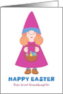 Happy Easter Great Granddaughter Easter Gnome Hat Egg Basket Whimsical card