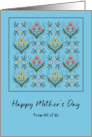 Mother’s Day From Group Flower Floral Botanical Art Nouveau Pattern card