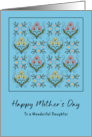 Happy Mother’s Day Daughter Flowers Floral Botanical Art Nouveau card