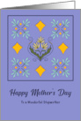 Happy Mother’s Day Stepmother Flowers Floral Botanical Art Nouveau card